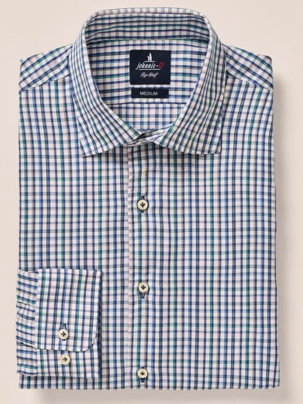 NWT Johnnie O Top Shelf Feldman button down blue plaid xl